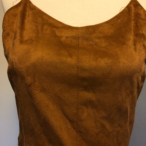 Brown suede romper *NWOT* - Picture 5 of 8